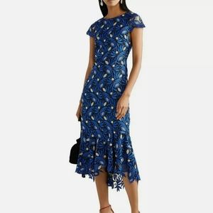 Alice and Olivia Cleora Ruffle Midi Dress Size 2